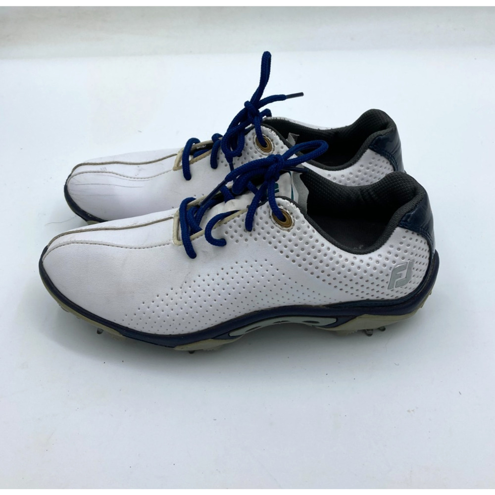 Foot Joy Women's Junior Golf Shoes 45023 5M White/Navy‎